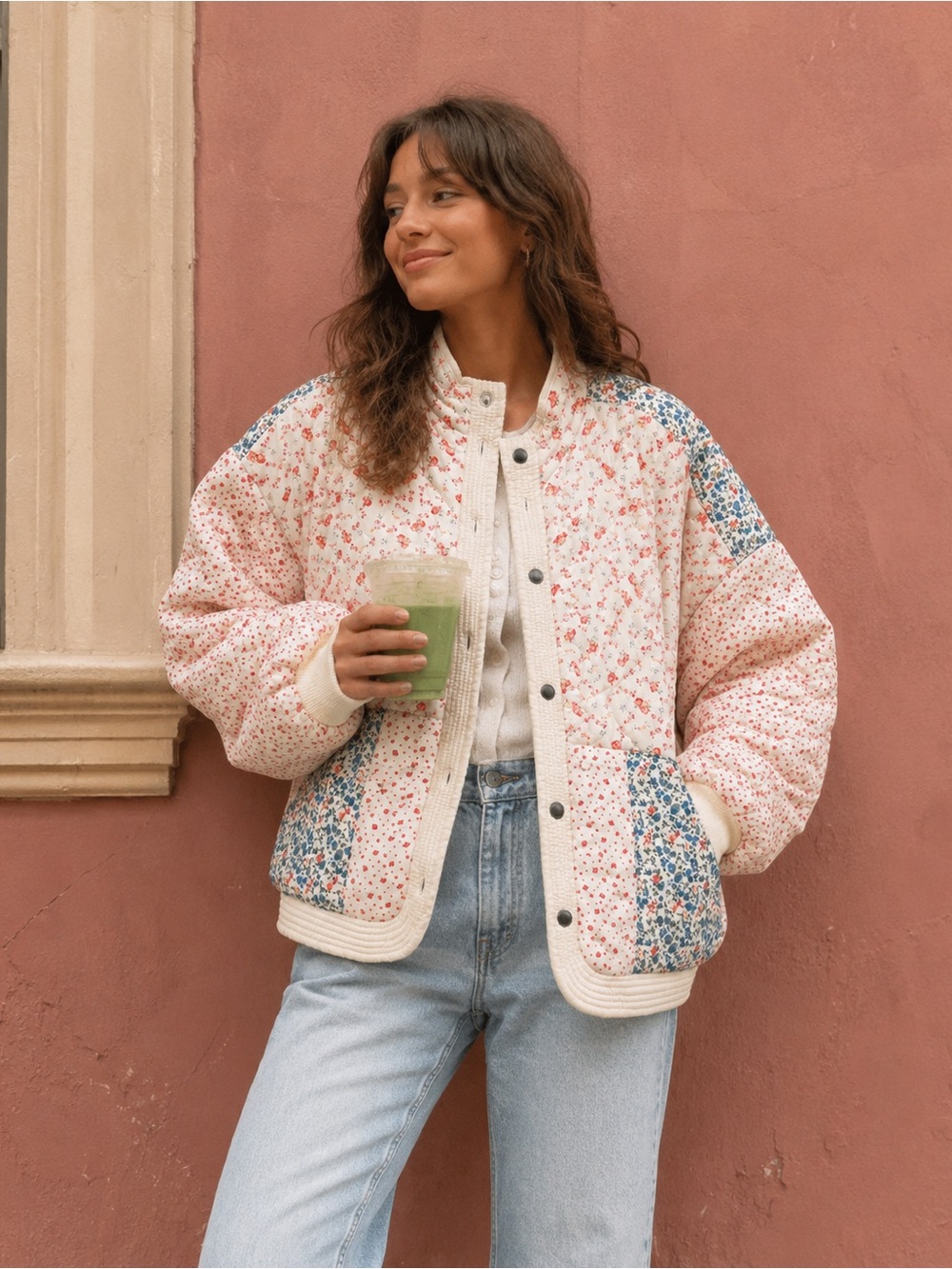 BLANKNYC Floral Patchwork Quilted Jacket Women S Cottagecore Boho